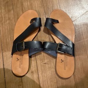 Black buckle sandal size 6.5